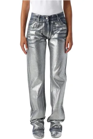 Msgm Dames, Jeans, Grijs, Maat: 2XS