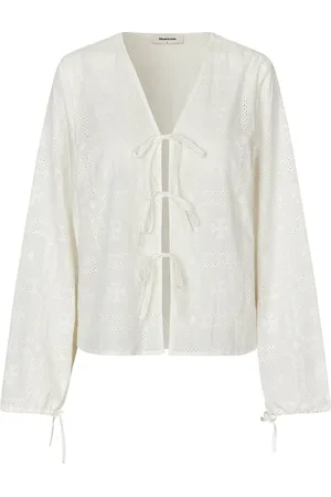 Modstrom Dames, Blouses & Shirts, Wit, Maat: XL Katoen