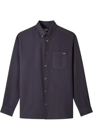 A.P.C. Heren, Overhemden, Blauw, Maat: XL Katoen