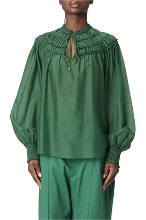 Liu Jo Dames, Blouses & Shirts, Groen, Maat: L Katoen