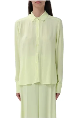 Patrizia Pepe Dames, Blouses & Shirts, Groen, Maat: M Zijde