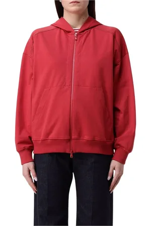 Brunello Cucinelli Dames, Sweatshirts & Hoodies, Rood, Maat: XS Katoen