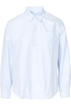 A.P.C. Dames, Blouses & Shirts, Blauw, Maat: M Katoen