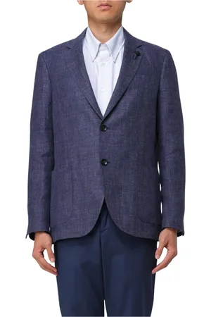 LARDINI Heren, Jassen, Blauw, Maat: L Katoen