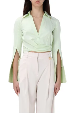 Elisabetta Franchi Dames, Blouses & Shirts, Groen, Maat: XS