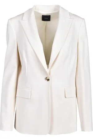 Pinko Dames, Jassen, Wit, Maat: M Viscose