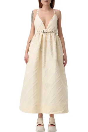 Ganni Dames, Jurken, , Maat: XS Leer