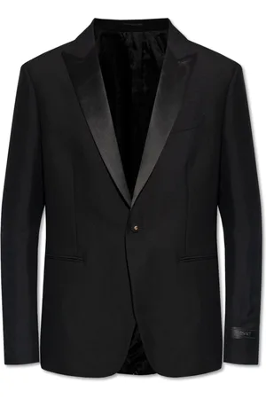 VERSACE Heren, Jassen, Zwart, Maat: L Wol