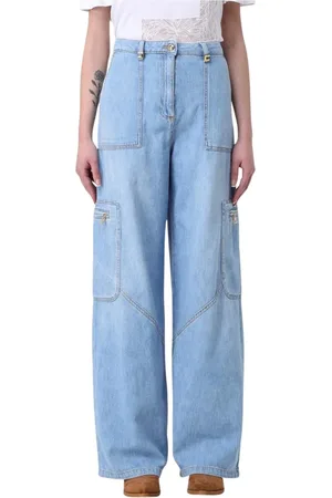 Elisabetta Franchi Dames, Jeans, Blauw, Maat: W26 Katoen