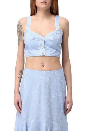 Etro Dames, Tops, Blauw, Maat: XS Zijde