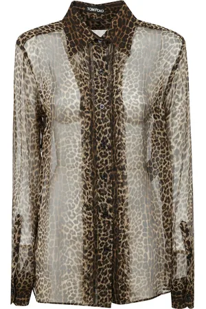 Tom Ford Dames, Blouses & Shirts, Bruin, Maat: S Zijde