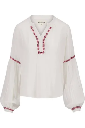 Zusss Dames, Blouses & Shirts, Wit, Maat: S