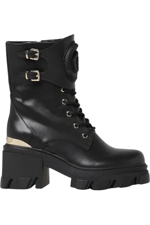 Roberto Cavalli Dames, Schoenen, Zwart, Maat: 40 EU Leer