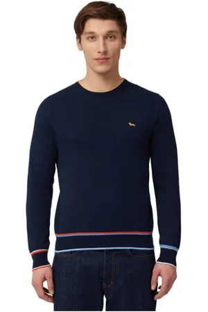 HARMONT&BLAINE Heren, Truien, Blauw, Maat: L Katoen