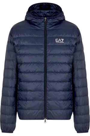 EA7 Heren, Jassen, Blauw, Maat: L Polyamide