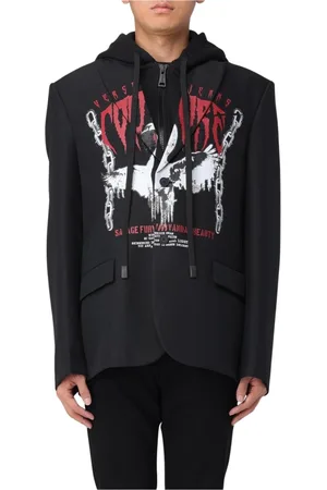VERSACE Heren, Jassen, Zwart, Maat: XL