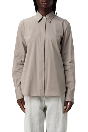 Brunello Cucinelli Dames, Blouses & Shirts, Bruin, Maat: XL Katoen