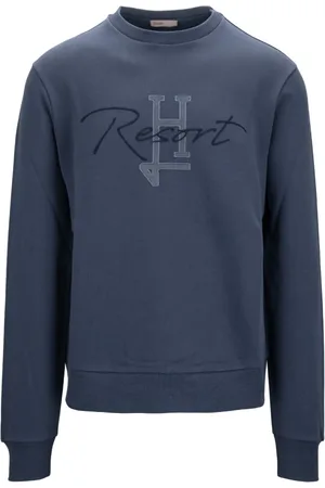 HERNO Heren, Sweatshirts & Hoodies, Blauw, Maat: XL Katoen