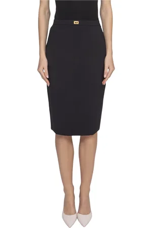Elisabetta Franchi Dames, Rokken, Zwart, Maat: L