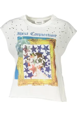 Desigual Dames, Tops, Wit, Maat: XL Katoen