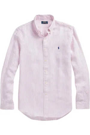 Ralph Lauren Heren, Overhemden, Roze, Maat: S Linnen
