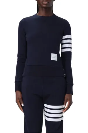 Thom Browne Dames, Sweatshirts & Hoodies, Blauw, Maat: S Katoen