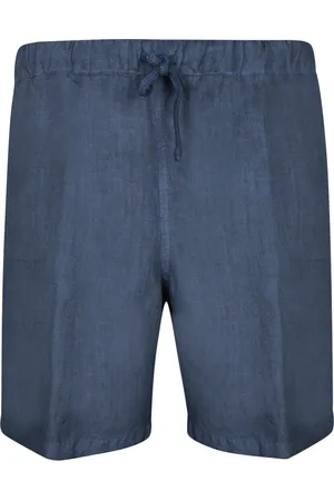 120% Lino Heren, Korte broeken, Blauw, Maat: S Linnen
