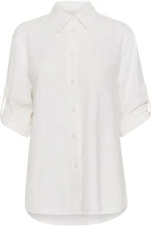 INWEAR Dames, Blouses & Shirts, Wit, Maat: S Linnen
