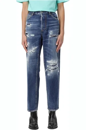 Dsquared2 Dames, Jeans, Blauw, Maat: 2XS Katoen