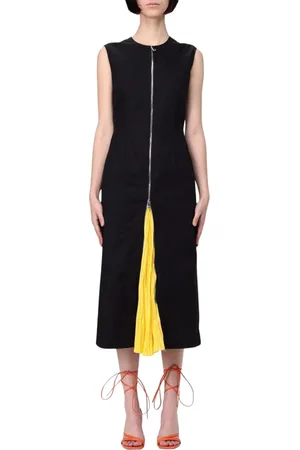 Msgm Dames, Jurken, Zwart, Maat: S Katoen