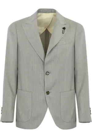 LARDINI Heren, Jassen, Grijs, Maat: XL Wol