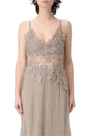 Alberta Ferretti Dames, Tops, Bruin, Maat: S