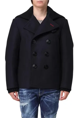 Dsquared2 Heren, Mantels, Blauw, Maat: L Wol