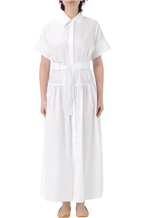 Max Mara Dames, Jurken, Wit, Maat: 2XS Katoen