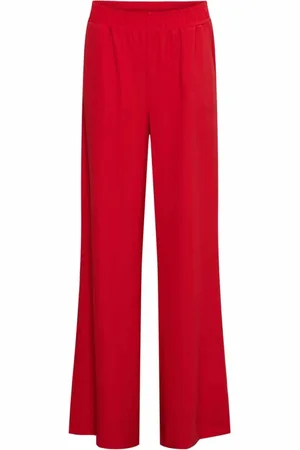 &Co Woman Dames, Broeken, Rood, Maat: M Poliester