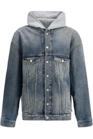 Balenciaga Heren, Jassen, Blauw, Maat: M Denim