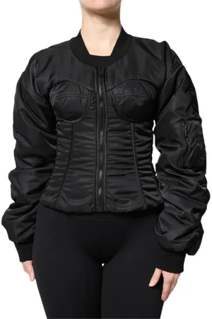 Dolce & Gabbana Dames, Jassen, Zwart, Maat: S Nylon