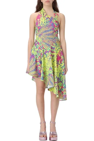 VERSACE Dames, Jurken, Veelkleurig, Maat: 2XS Zijde