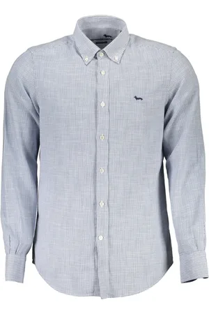 HARMONT&BLAINE Heren, Overhemden, Blauw, Maat: XL Katoen