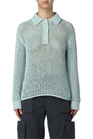 Acne Studios Dames, Truien, Blauw, Maat: M Katoen