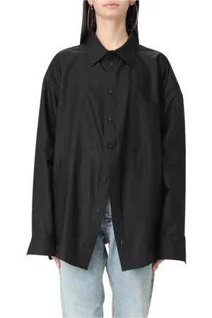 Balenciaga Dames, Blouses & Shirts, Zwart, Maat: XS Katoen