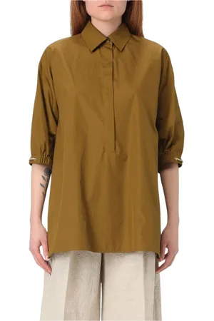 Max Mara Dames, Blouses & Shirts, Groen, Maat: XS Katoen