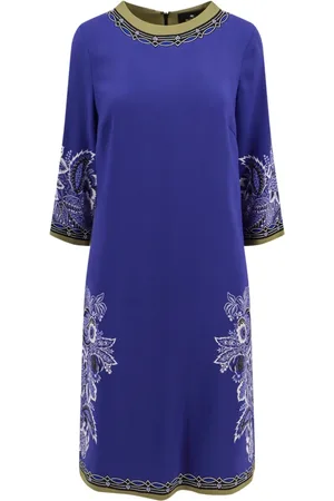 Etro Dames, Jurken, Blauw, Maat: M Viscose