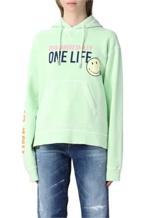 Dsquared2 Dames, Sweatshirts & Hoodies, Groen, Maat: M Katoen