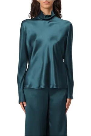 Giorgio Armani Dames, Blouses & Shirts, Groen, Maat: S Zijde