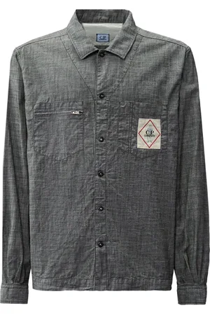 C.P. Company Heren, Blouses & Shirts, Grijs, Maat: XL