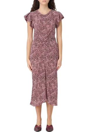 Isabel Marant Dames, Jurken, Paars, Maat: 2XS Viscose