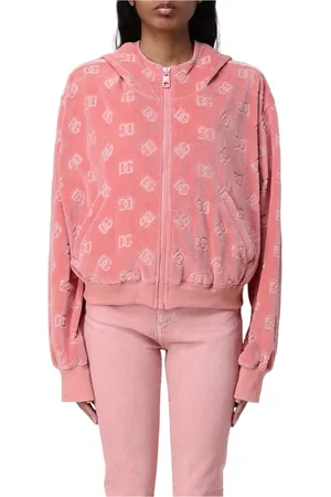Dolce & Gabbana Dames, Sweatshirts & Hoodies, Roze, Maat: M Velours