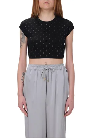 Elisabetta Franchi Dames, Tops, Zwart, Maat: L Poliester