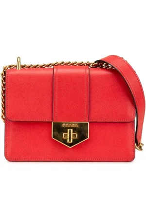 Prada Dames, Pre-owned, Rood, Maat: ONE Size Leer